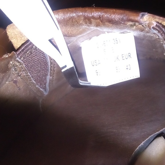 Roper Mens Performance Sport Slip-Ons Cognac Tan Faux Ostrich Leather Shoes - Picture 5 of 10